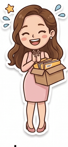 คิมยิ้มดีใจที่ได้เก็บของ